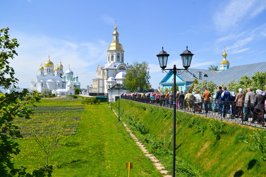 DIVEEVO, RUSSIA - September 6, 2018: Holy Trinity-Saint Seraphim-Diveyevo Monastery in Nizhny Novgorod region