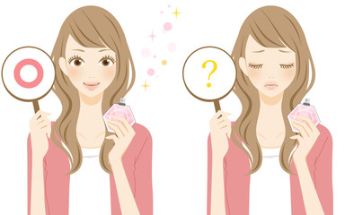 香水　アロマ　ノウハウを伝える女性　OK NG