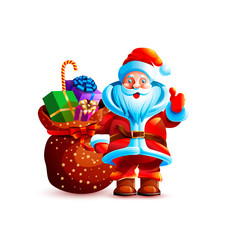Illustration isolated character santa