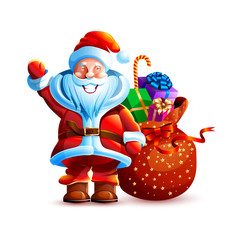 Illustration isolated character santa