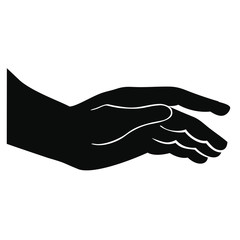 Gesture female hand. Vector image isolated on white background.