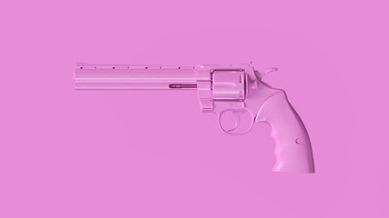 Pink Large Double Action Revolver 3d Illustration 3d Rendering
