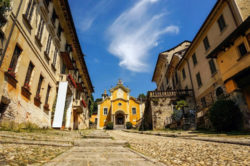 Fototapeta premium Lake Orta, Santa Maria Assunta church