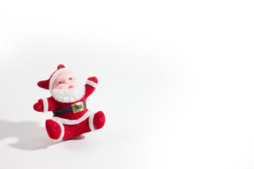 Santa claus doll isolated white background.copy space.