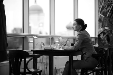 Beautiful woman at a business meeting