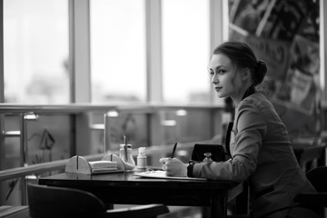 Beautiful woman at a business meeting