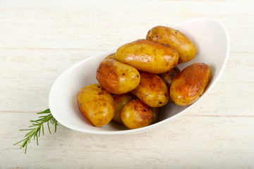 Young baked potato