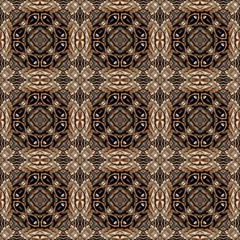 Seamless raster pattern in oriental style Flower psychedelic mosaic Pattern for wallpaper, backgrounds, decor for tapestries, carpet.