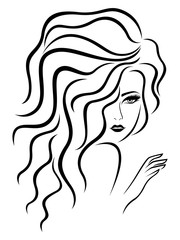 Lady with sensual face