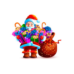 Illustration isolated character santa