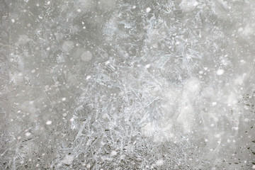 Winter landscape of country fields and roads