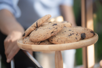 Chocolate chip cookies with grain, Jing Jai organic market, Chiangmai