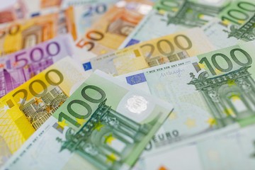 Background of euro Money . Euro cash background.