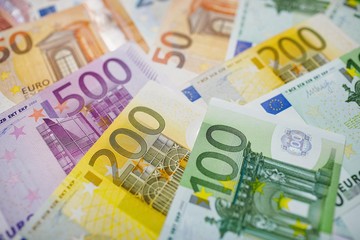 Background of euro Money . Euro cash background.