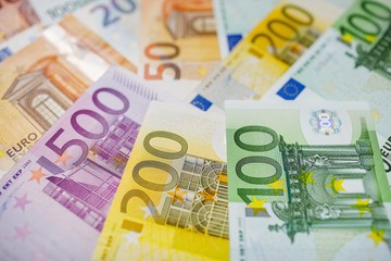 Background of euro Money . Euro cash background.