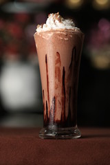 chocolate shake fudge with whipcream