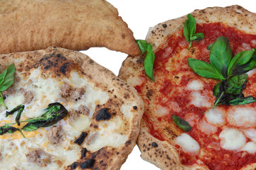 the best Neapolitan pizzas on a white background