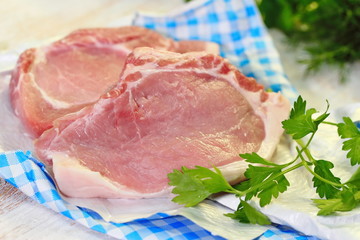 Raw meat with vegetables ready for cooking