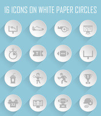 american football icon set