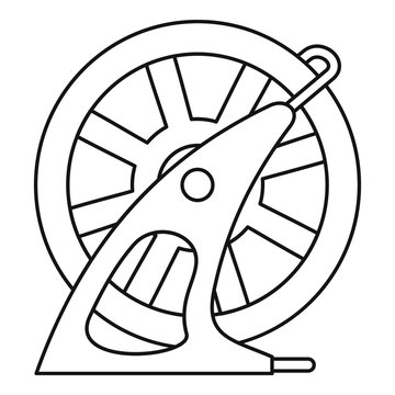 Hose wheel pool icon. Outline hose wheel pool vector icon for web design isolated on white background