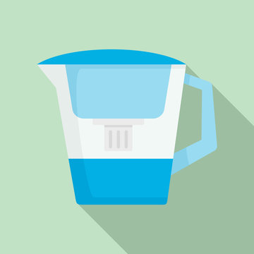 Filter Water Jug Icon. Flat Illustration Of Filter Water Jug Vector Icon For Web Design