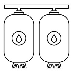 Reserve water bottle icon. Outline reserve water bottle vector icon for web design isolated on white background