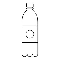 Pure water bottle icon. Outline pure water bottle vector icon for web design isolated on white background