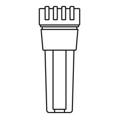 Water filter icon. Outline water filter vector icon for web design isolated on white background