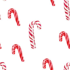 watercolor pattern with red candy
