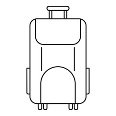 Travel bag icon. Outline travel bag vector icon for web design isolated on white background