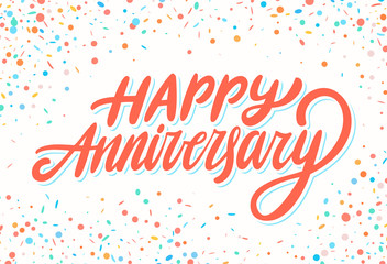 Happy Anniversary. Greeting card.