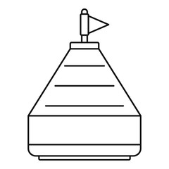 Buoy icon. Outline buoy vector icon for web design isolated on white background