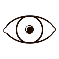 eye vector icon .looks straight.