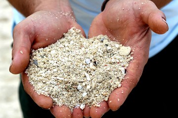 Coarse white coarse sand