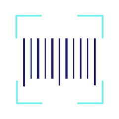 Traditional barcode color icon