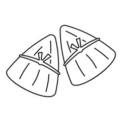 Mexican quesadilla icon. Outline mexican quesadilla vector icon for web design isolated on white background