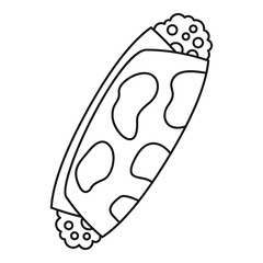 Enchilada food icon. Outline enchilada food vector icon for web design isolated on white background