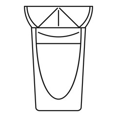 Tequila glass icon. Outline tequila glass vector icon for web design isolated on white background