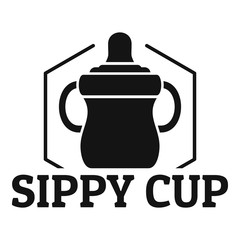 Baby sippy cup logo. Simple illustration of baby sippy cup vector logo for web design isolated on white background