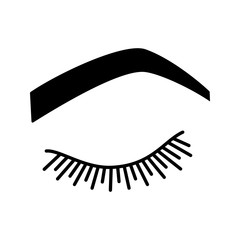 Steep arched eyebrow shape glyph icon
