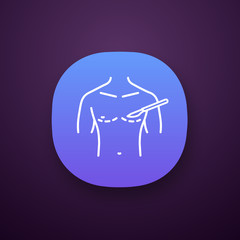 Male breast surgery app icon