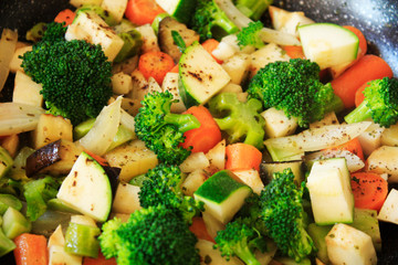 Ratatouille. Vegetable, broccoli carrot fennel celery zucchini eggplant sauté