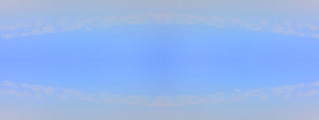 Empty Blue Sky Background, Simple Natural Texture Template of Sky with Small Clouds. Backdrop of Pale Light Bright Blue Color, Blur Sky Texture, Blank Wallpaper, Poster or Banner for Copy Space