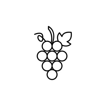 grapes outline icon. Element of fruits icon. Thin line icon for website design and development, app development. Premium icon