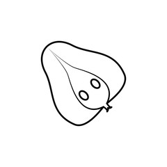 papaya outline icon. Element of fruits icon. Thin line icon for website design and development, app development. Premium icon