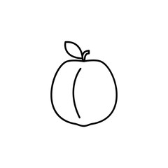 apricot outline icon. Element of fruits icon. Thin line icon for website design and development, app development. Premium icon