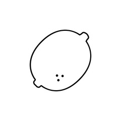 lemon outline icon. Element of fruits icon. Thin line icon for website design and development, app development. Premium icon