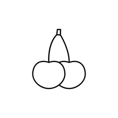 cherry outline icon. Element of fruits icon. Thin line icon for website design and development, app development. Premium icon