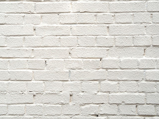 Brick wall painted white