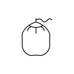 Walnut outline icon. Element of fruits icon. Thin line icon for website design and development, app development. Premium icon